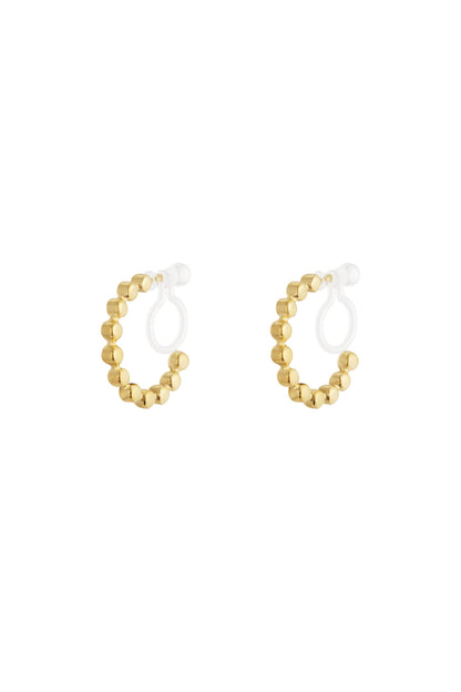 Damen Ohrclips Schlicht 14K | Edelstahl vergoldet | Goldfarbe