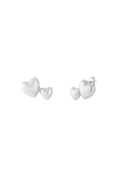 Damen Herzohrstecker Alltag | Edelstahl | Gold & Silber