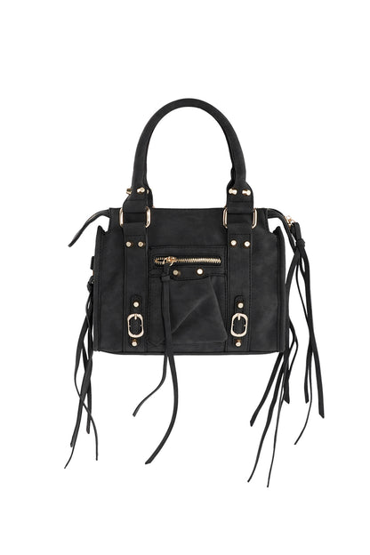 Fransentasche Damen Veganes Leder | Handtasche mit Fransen