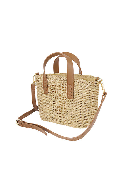 Damen Crossbody Bag Papier | Basic ohne Logo Natur