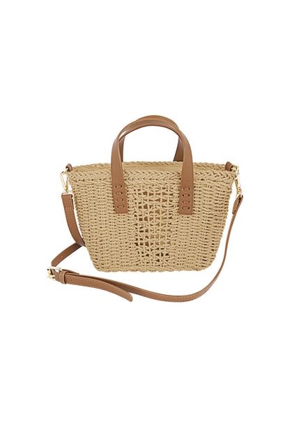 Damen Crossbody Bag Papier | Basic ohne Logo Natur