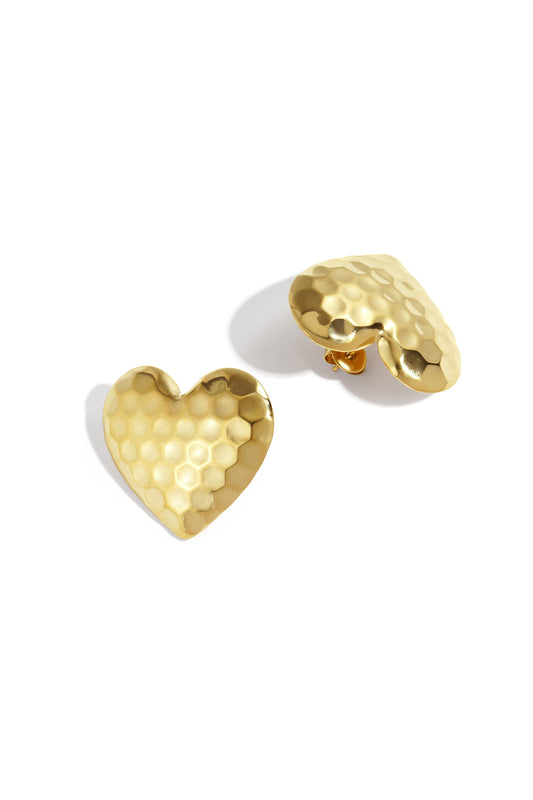 Damen Ohrstecker Herz Classic | Edelstahl | Gold & Silber