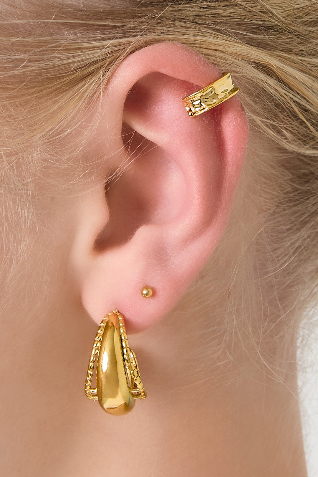 Damen Ohrklemme Massiv BAE | Kupfer | Gold & Silber