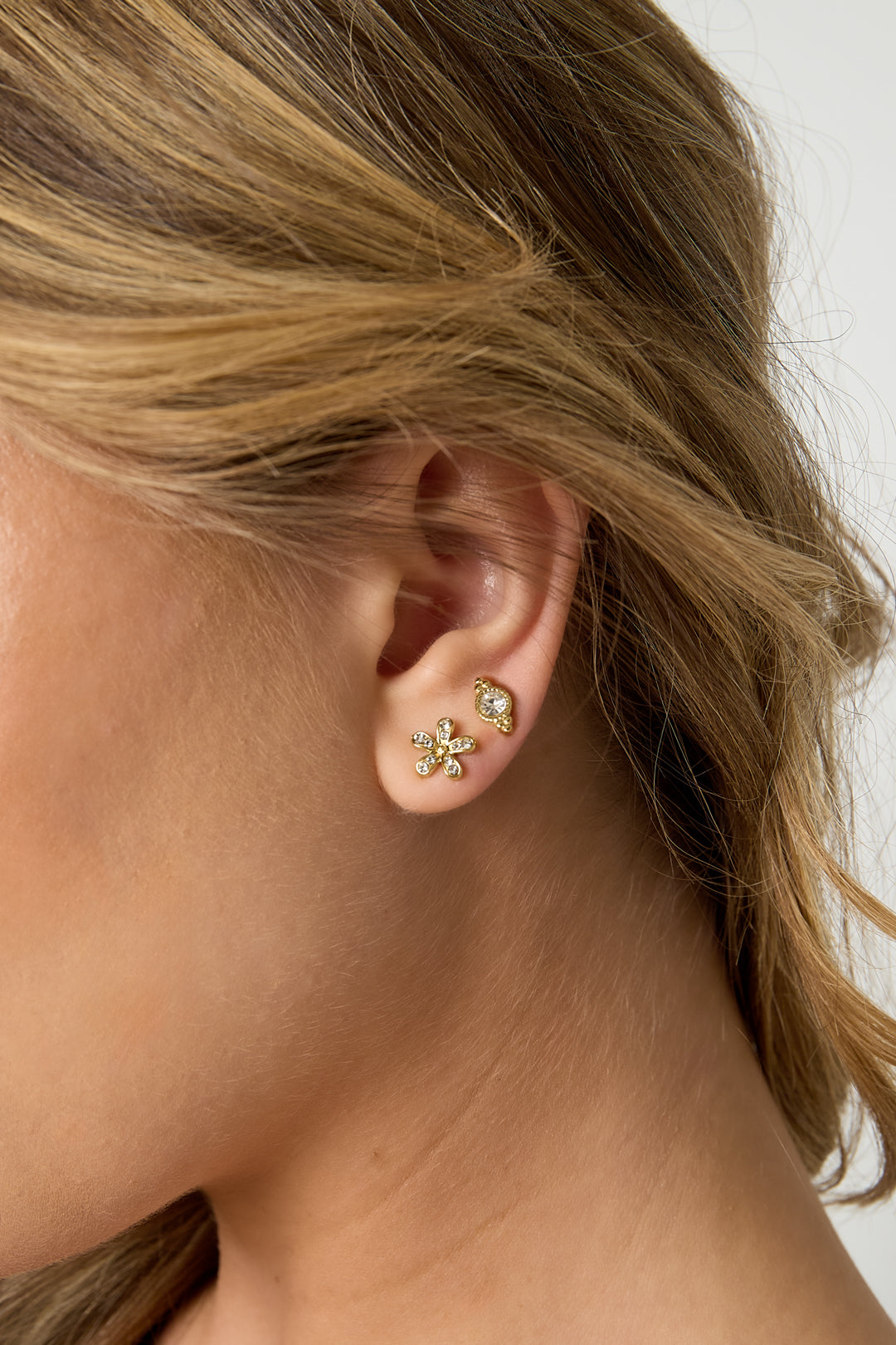 Damen Ohrstecker Unregelmässig Lässig | Edelstahl | Goldfarbe & Silberfarbe