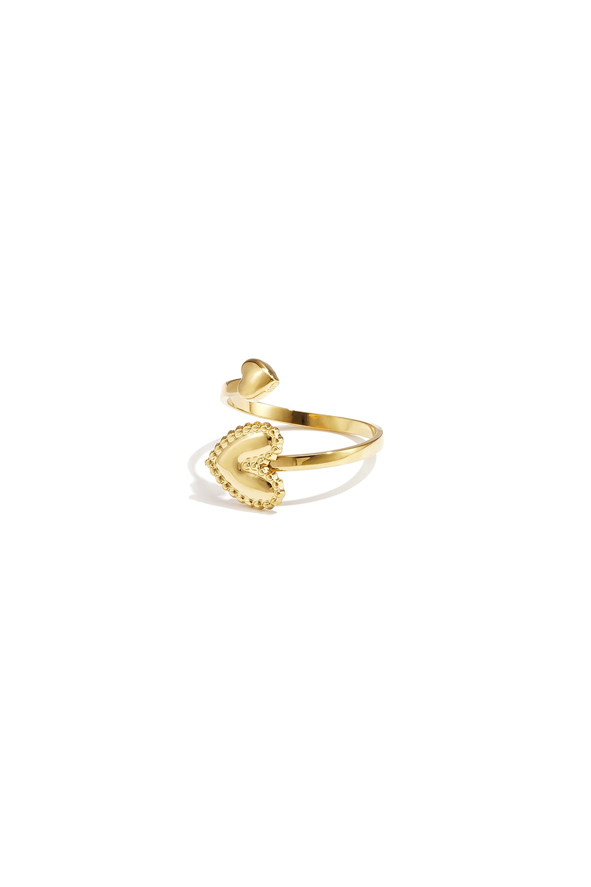 ring mit verstellbaren herzen