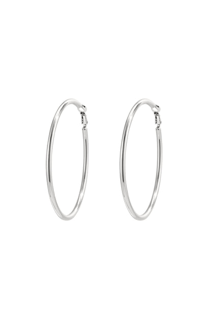 Damen Creolen Organisch Groß | Edelstahl | Gold & Silber – 5–6 cm
