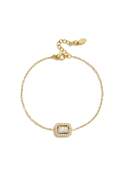Edelstahl-Charm-Armbänder, rechteckig, schlicht, Serie „Damenschmuck“