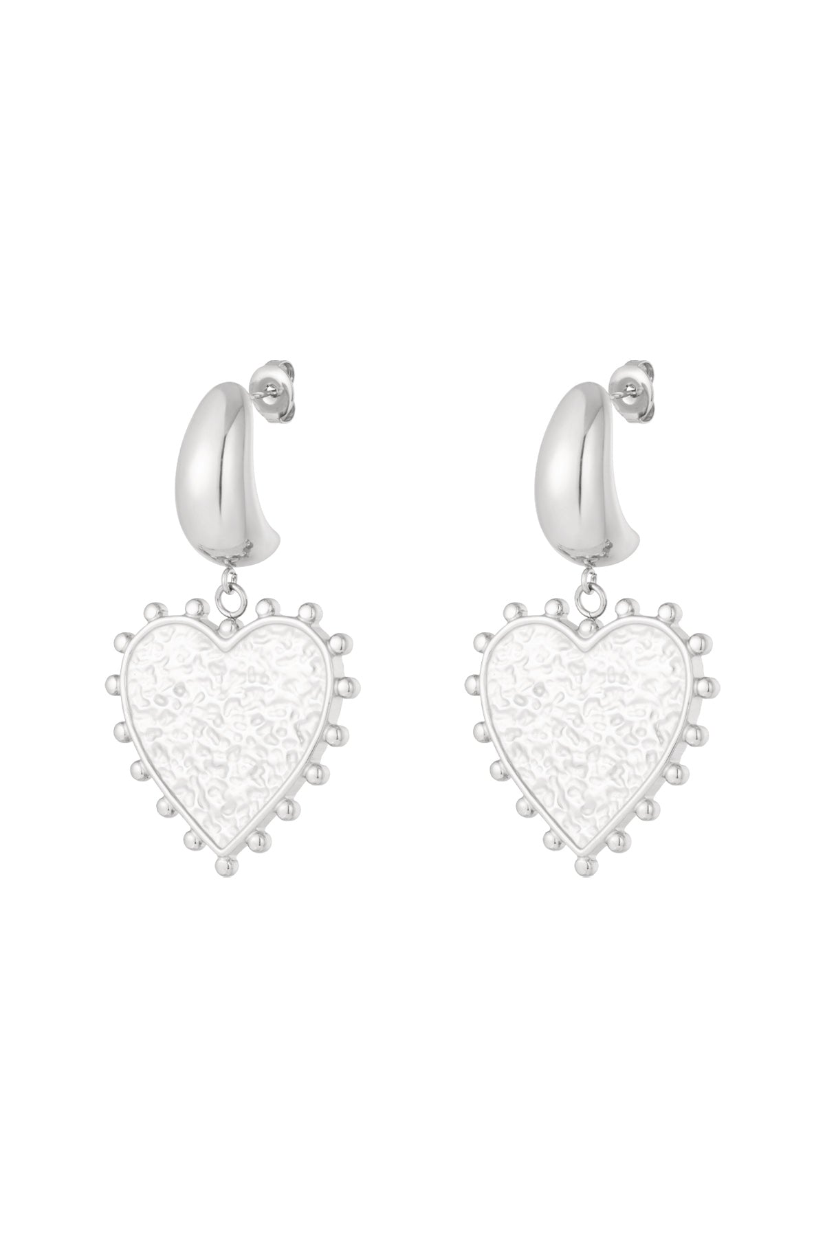 Damen Ohrringe Herz Big Love | Edelstahl | Goldfarbe & Silberfarbe