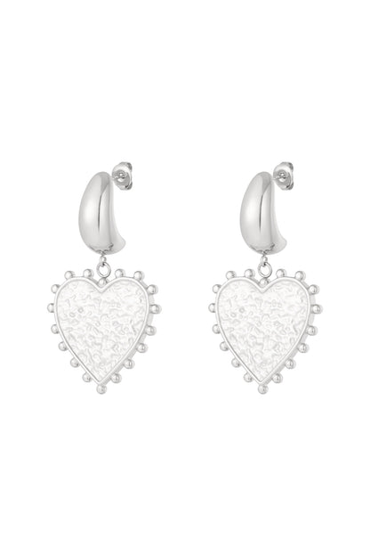 Damen Ohrringe Herz Big Love | Edelstahl | Goldfarbe & Silberfarbe
