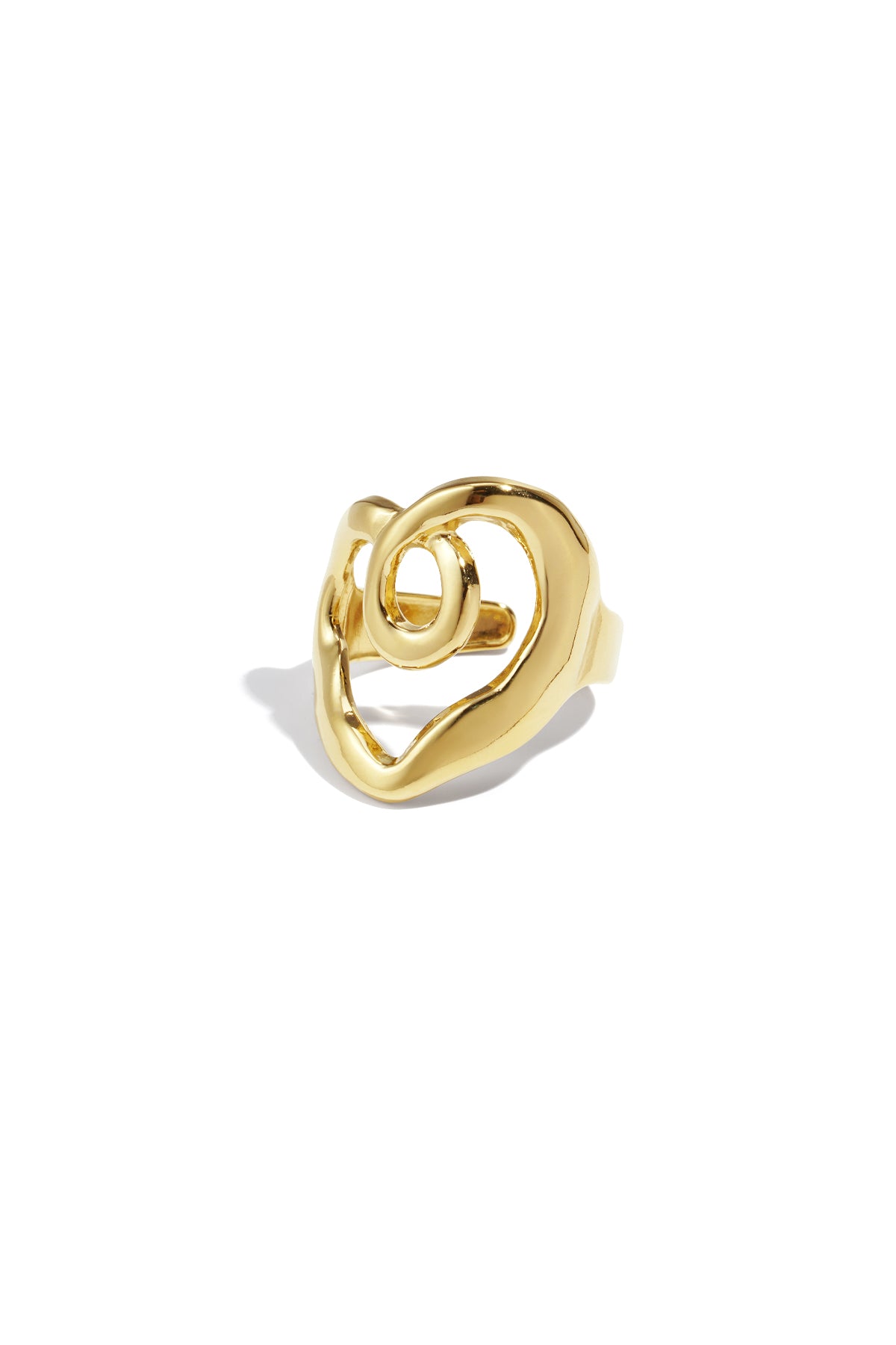 damen ring unregelmäßige form | edelstahl | gold-/silberfarbe