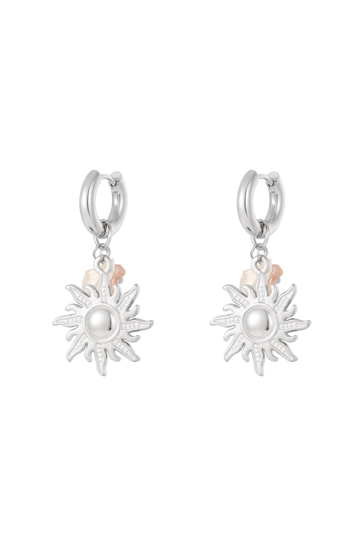 damen tropfenohrringe sonne & mond | edelstahl | gold & silber