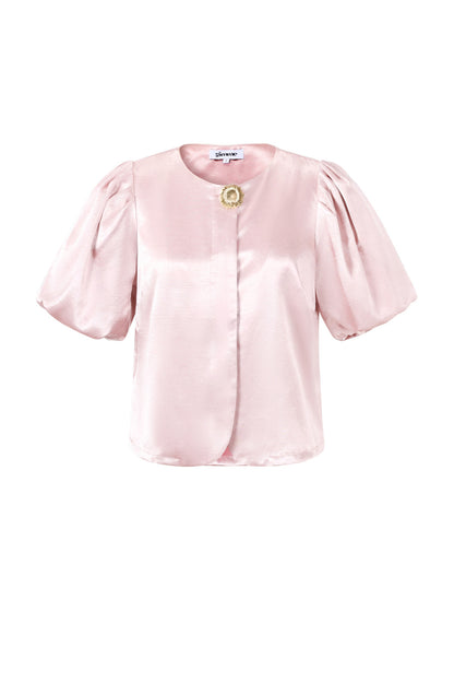 Damen Top Kurzarm Elegant | Polyester | Mehrfarbig