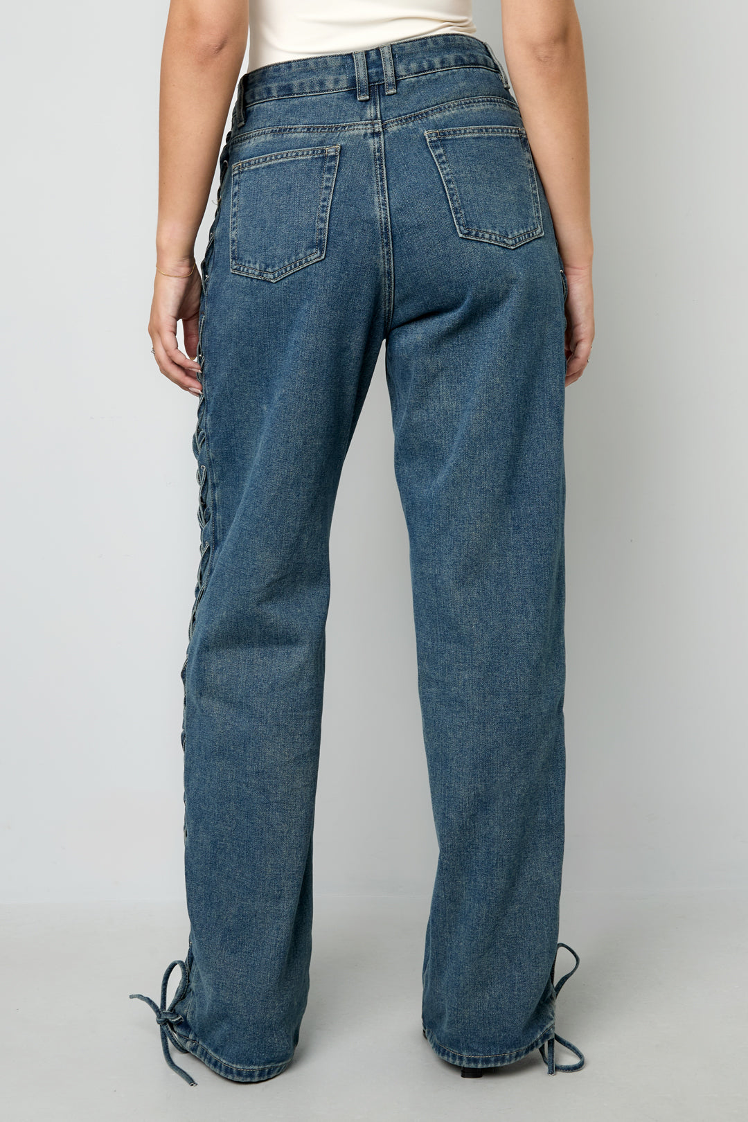Damen Hose Schnürung | Baumwolle | Mehrfarbig