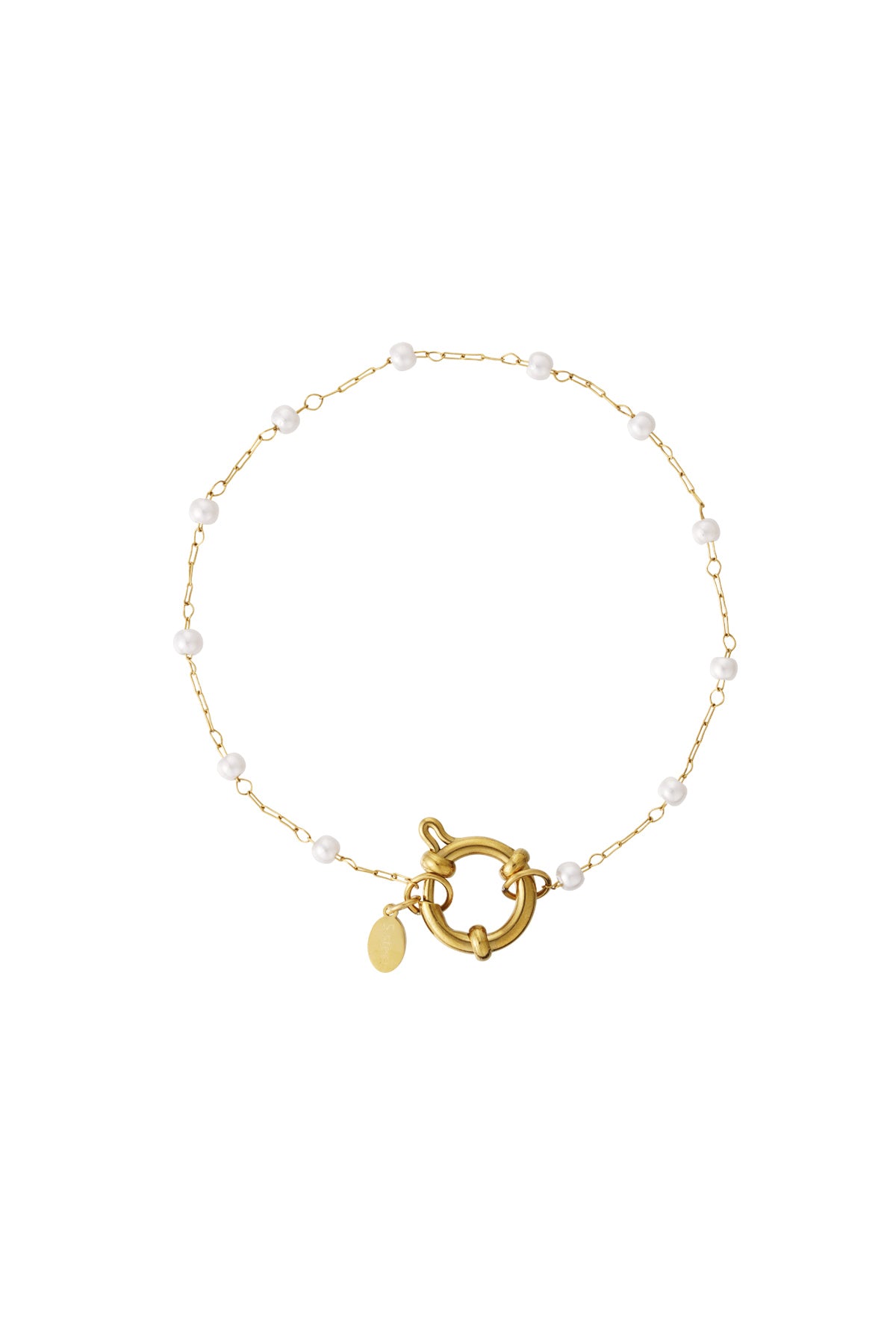damen fußkette schlicht elegant | edelstahl | goldfarbe