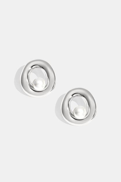 Damen Ohrstecker Rund Schlicht | Edelstahl | Goldfarbe & Silberfarbe