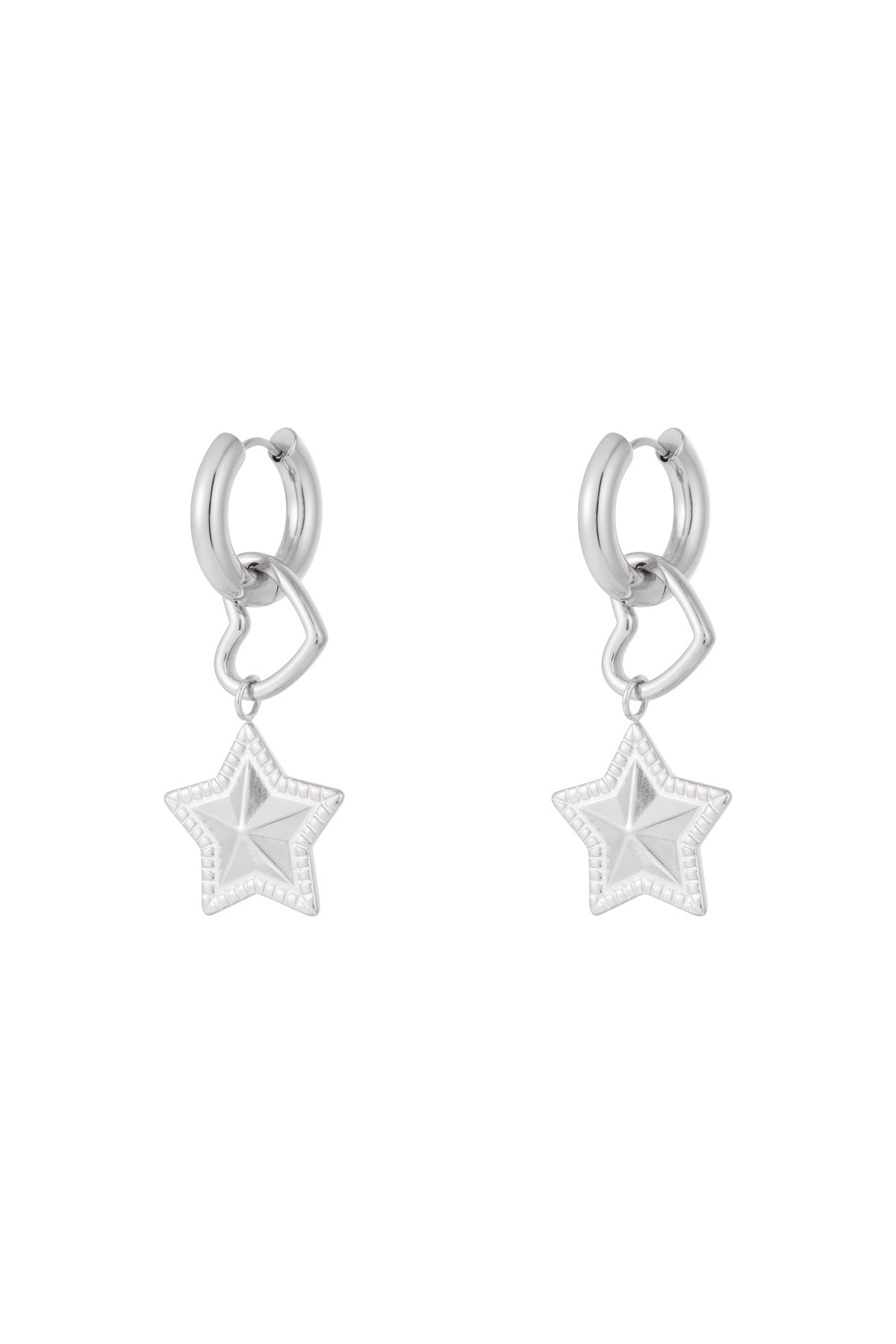 damen ohrringe stern | edelstahl | gold & silber