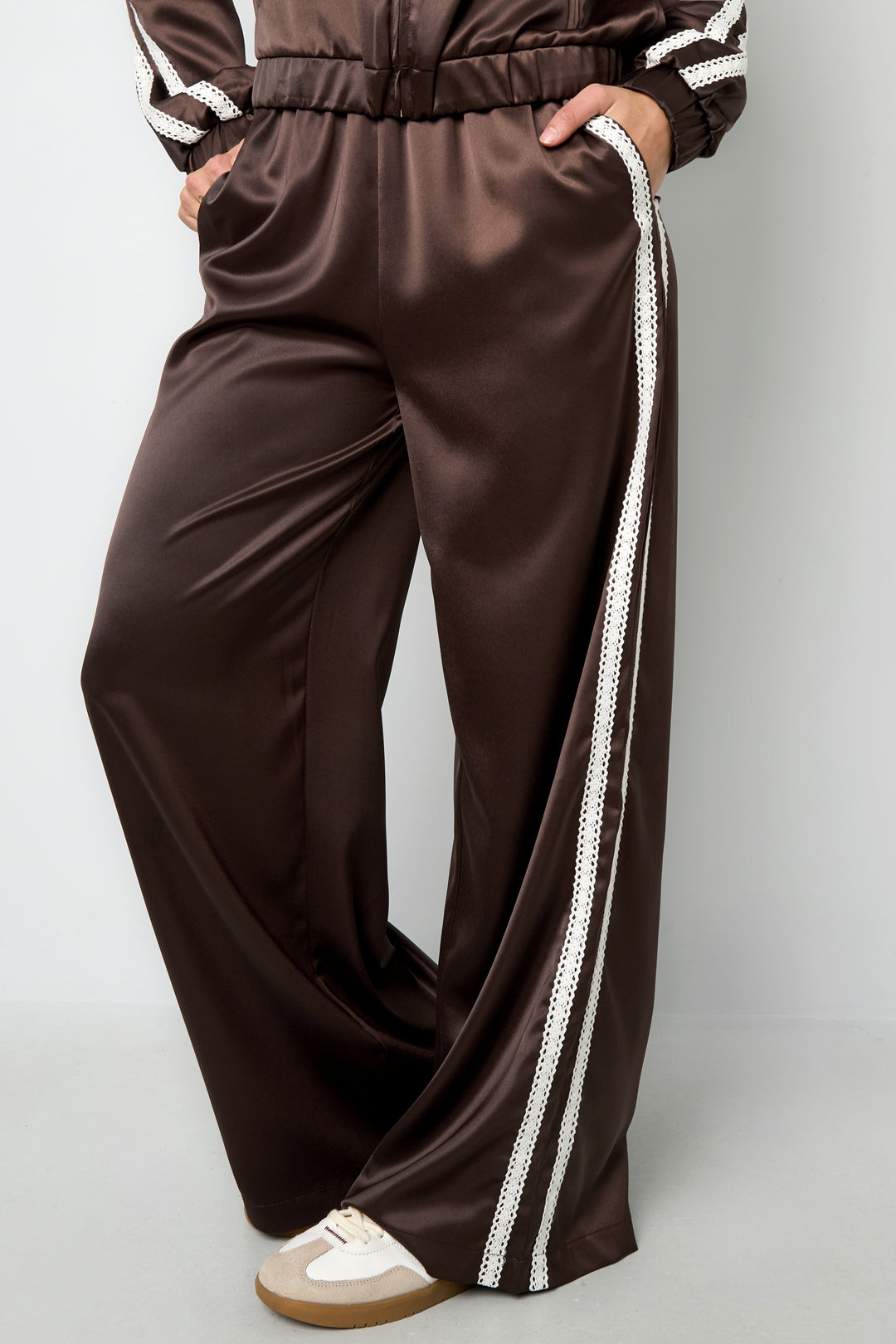 damen hose sport farbkontrast | polyester | mehrfarbig