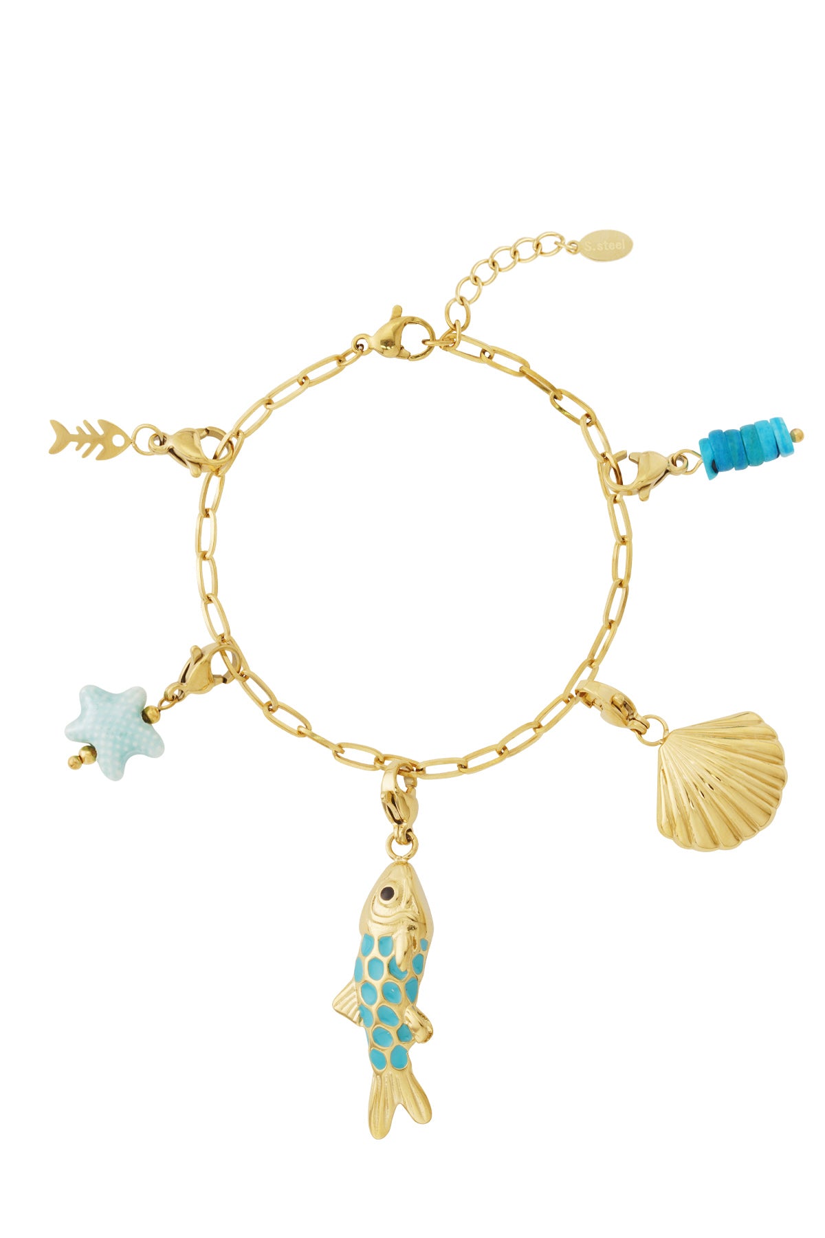 damen armband fisch motiv | vergoldet | goldfarbe