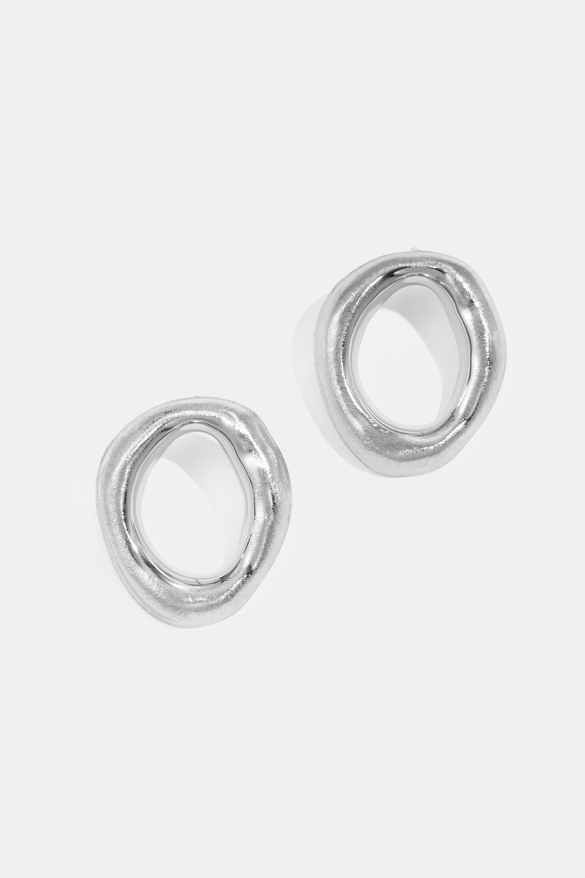 damen ohrstecker unregelmäßig | edelstahl | goldfarbe & silberfarbe