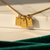 Personalized letter and symbol necklace (supports 1-3 symbol plaques)