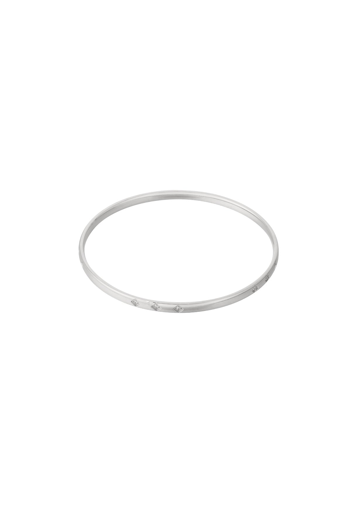 schlichter mini-diamant-armreif