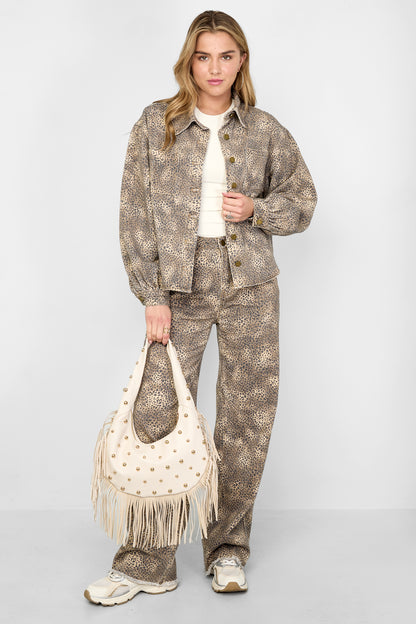 Damen Jeans Set Leopardenmuster | Baumwolle | Mehrfarbig