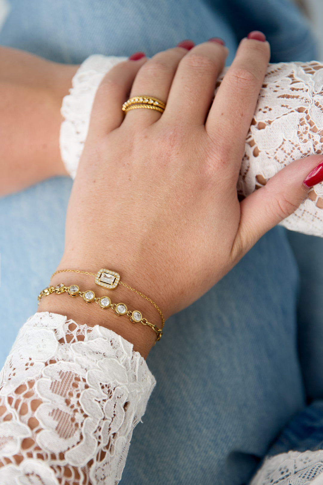 Edelstahl-Charm-Armbänder, rechteckig, schlicht, Serie „Damenschmuck“