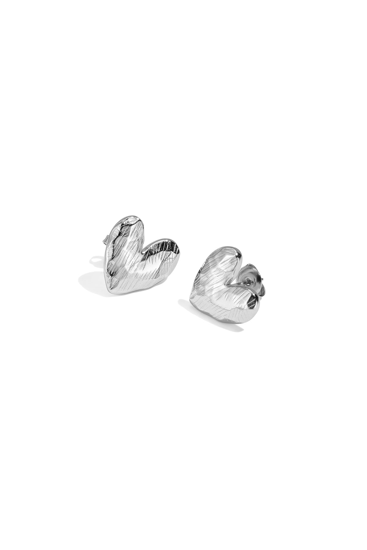 Damen Ohrstecker Herz Luxus | Edelstahl | Gold & Silber