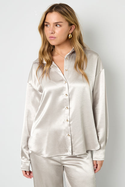 Woven Polyester Fiber Damen-Bluse Casual Solid Color Basic