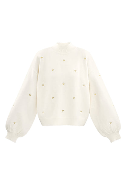 Damen Strickpullover Herzog Muster | Acryl | Mehrfarbig