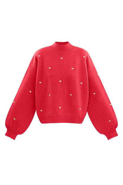 Damen Strickpullover Herzog Muster | Acryl | Mehrfarbig