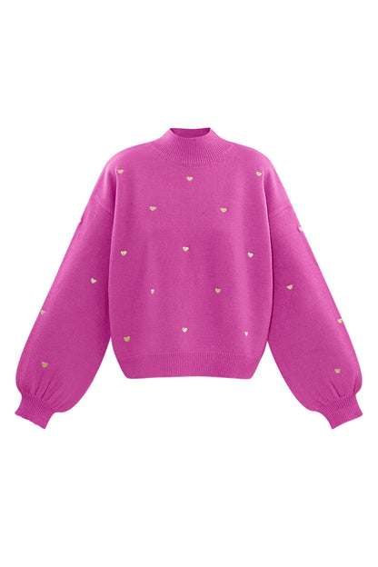 Damen Strickpullover Herzog Muster | Acryl | Mehrfarbig