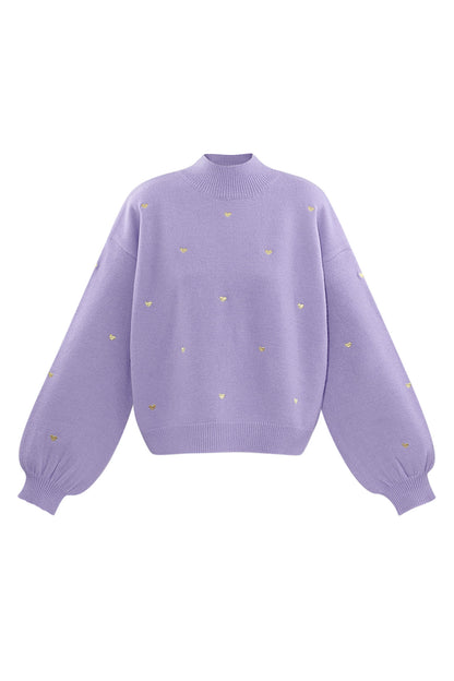 Damen Strickpullover Herzog Muster | Acryl | Mehrfarbig