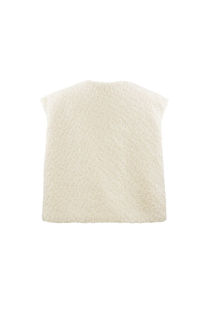 Damen Weste Vollton Gewebte Struktur | Polyester | Mehrfarbig