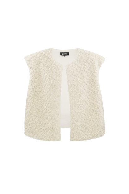 Damen Weste Vollton Gewebte Struktur | Polyester | Mehrfarbig