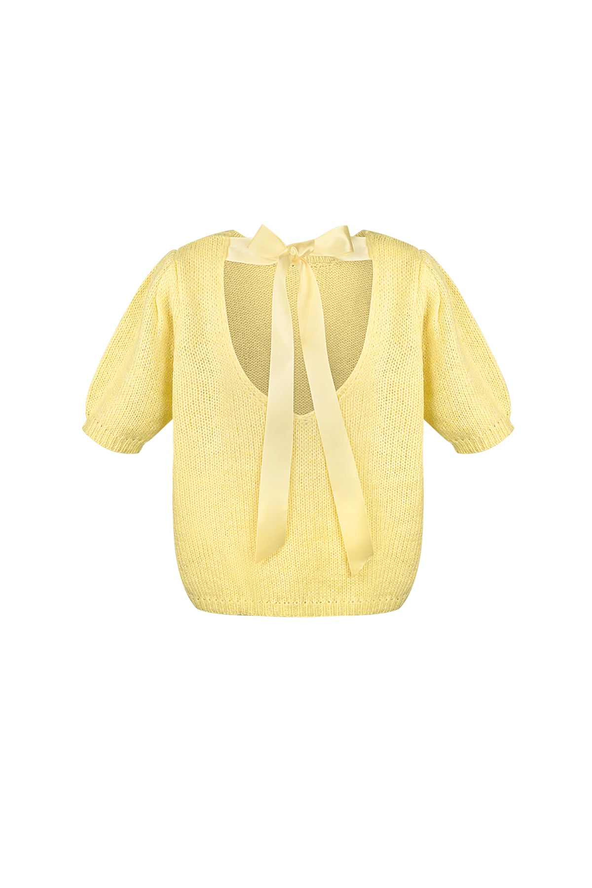 nylon damen kurzarm oberteil gestrickt rückenband design