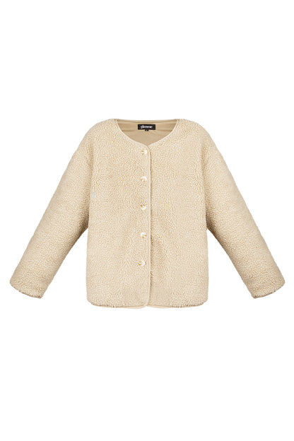 Damen Teddymantel Luxus | Polyester | Mehrfarbig