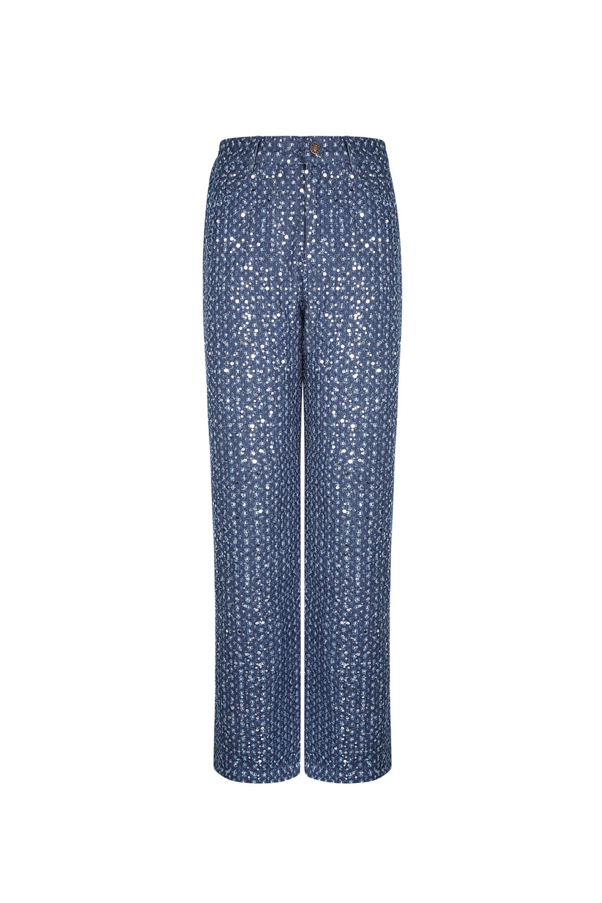 damen jeans pailletten | denim | hellblau