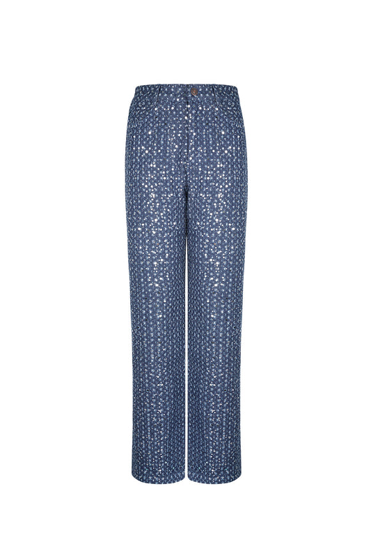 Damen Jeans Pailletten | Denim | Hellblau