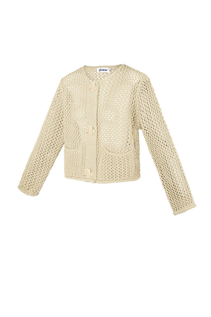 Damen Cardigan Gestrickt Classic | Polyester | Mehrfarbig