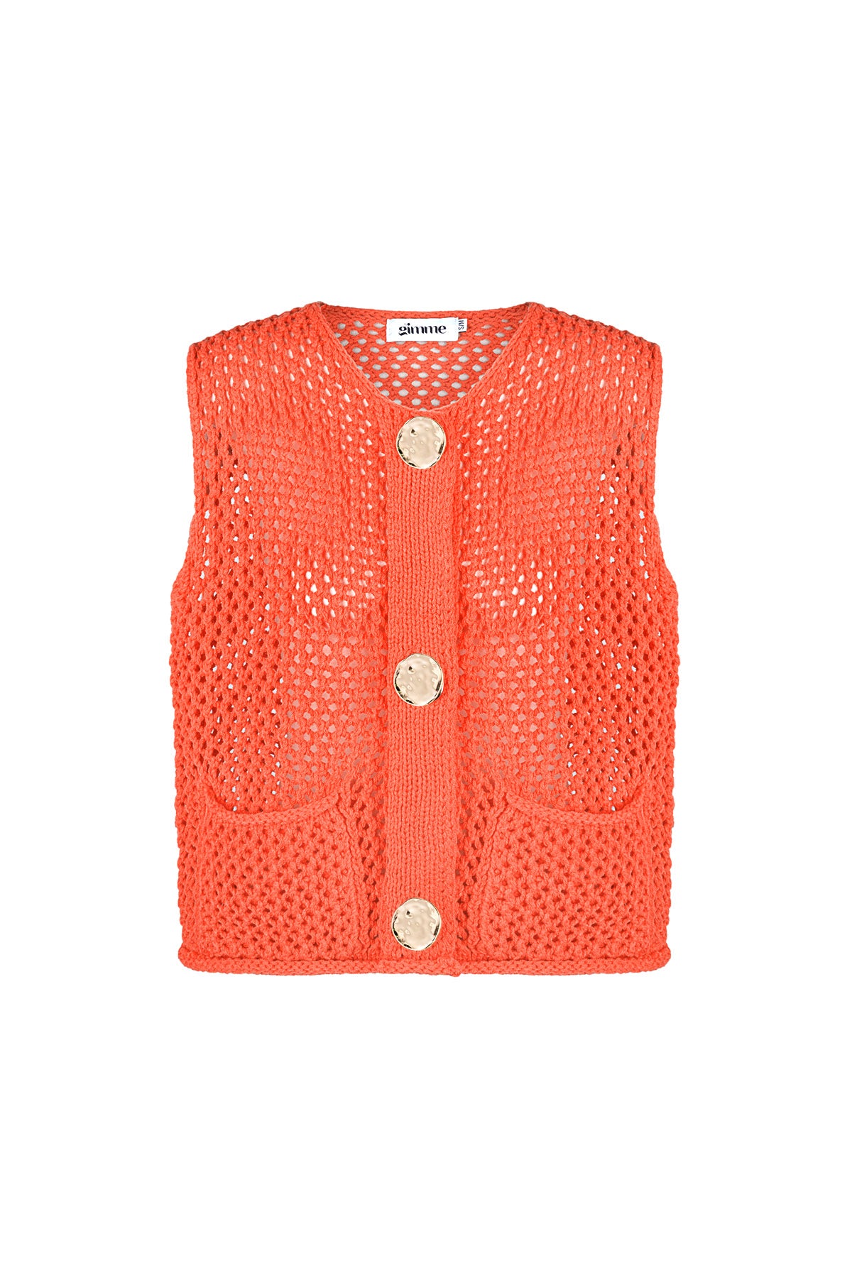damen strickweste openwork | polyester | mehrfarbig