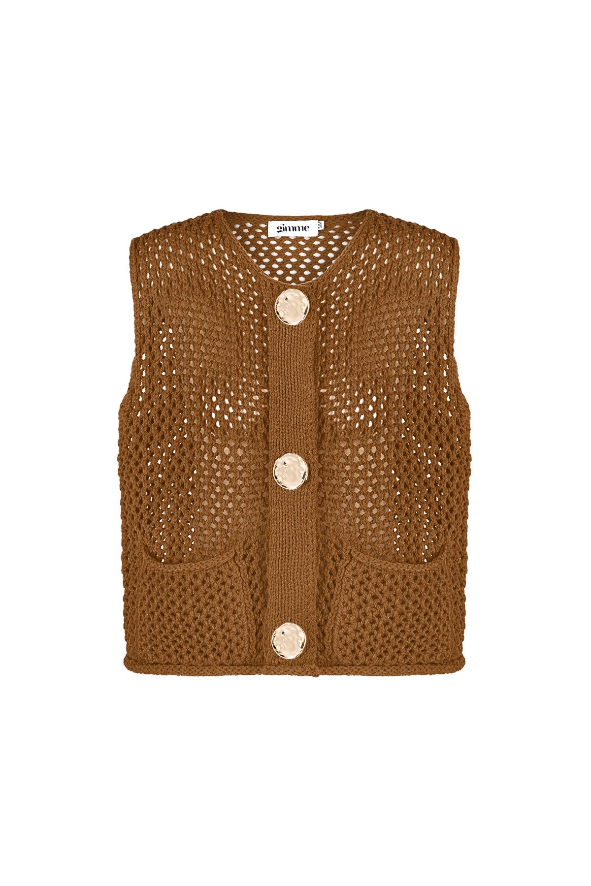 damen strickweste openwork | polyester | mehrfarbig