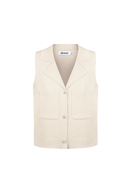 Damen Top V-Ausschnitt Knopfleiste | Viskose | Mehrfarbig
