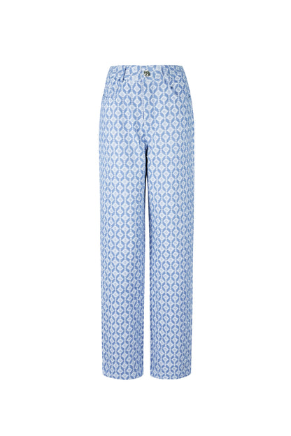 Damen Hose Geometrisch | Baumwolle | Mehrfarbig