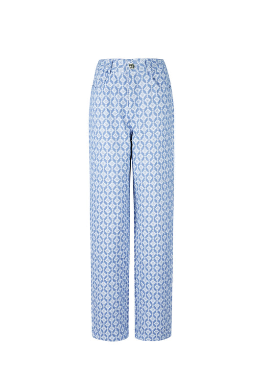 Damen Hose Geometrisch | Baumwolle | Mehrfarbig
