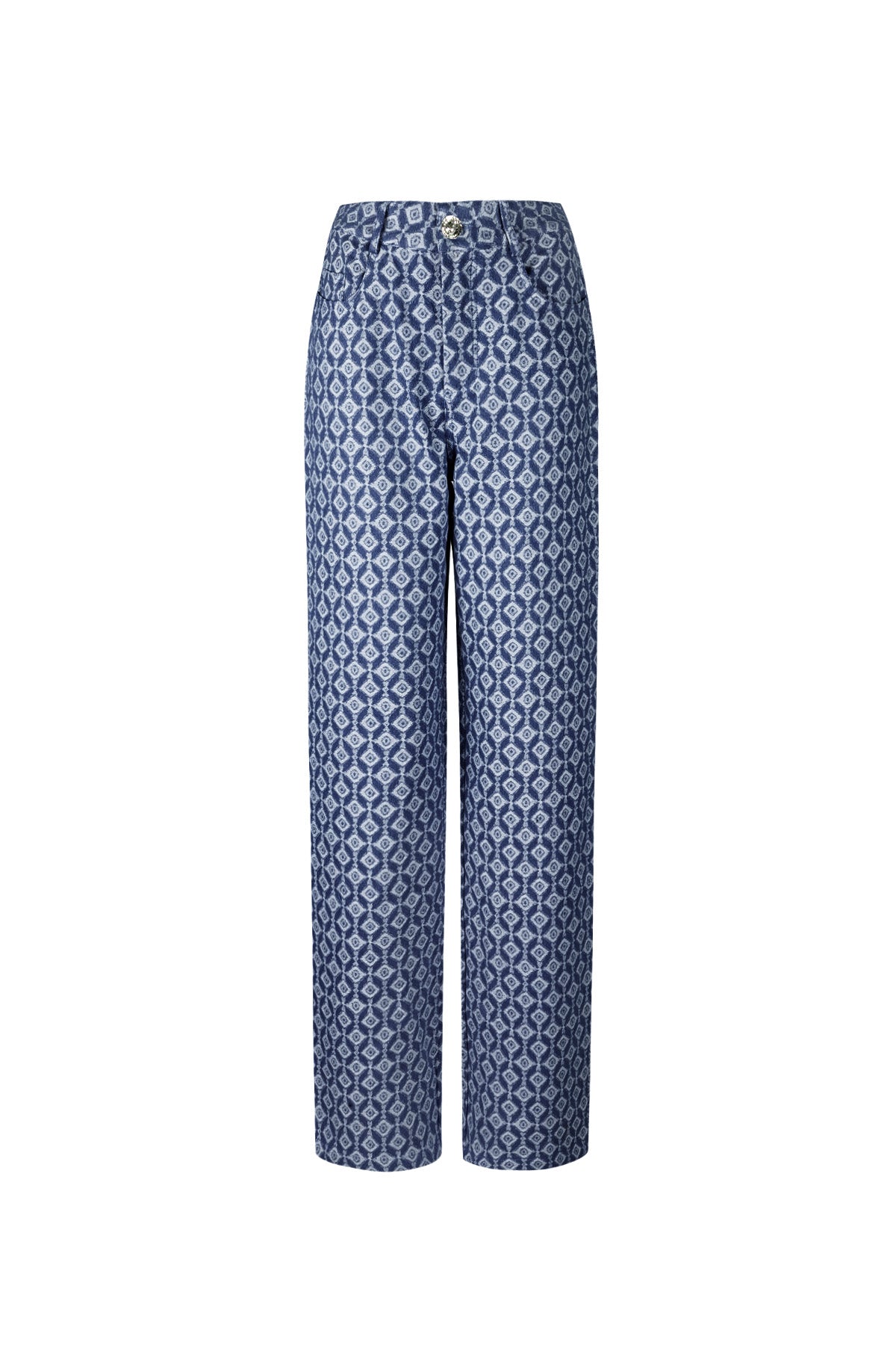 Damen Hose Geometrisch | Baumwolle | Mehrfarbig