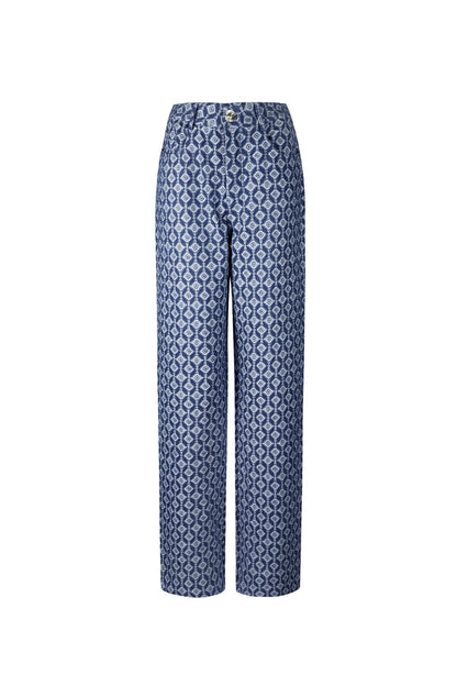 Damen Hose Geometrisch | Baumwolle | Mehrfarbig