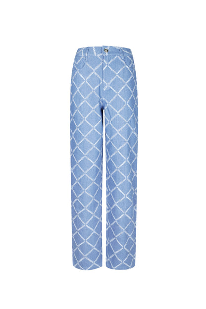 Damen Hose Karo Baumwolle | Baumwolle | Mehrfarbig