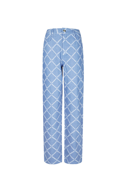 Damen Hose Karo Baumwolle | Baumwolle | Mehrfarbig