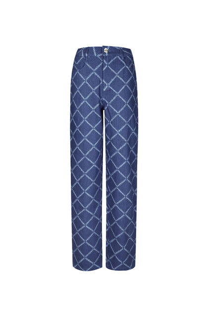 Damen Hose Karo Baumwolle | Baumwolle | Mehrfarbig